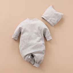 Newborn Baby Totoro Romper with Hat Set Cute Cartoon Infant Jumpsuit Cotton Long Sleeve Baby Boys Girls One-Piece Outfit
