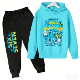 3-12Y 67 Six Seven Print Kid's Fashion Hoodie+Pants Suit for Boys Girls, Casual Sports Tracksuit, Children Holiday Gifts