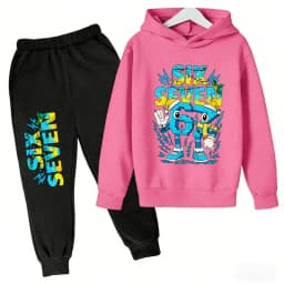 3-12Y 67 Six Seven Print Kid's Fashion Hoodie+Pants Suit for Boys Girls, Casual Sports Tracksuit, Children Holiday Gifts