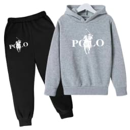 Children Autumn New Fashion Hoodie Boy Girl Toddler 3-12Y Equestrian Print Clothing Casual Top+Trousers 2P Brand Sports Coat Set