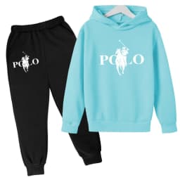 Children Autumn New Fashion Hoodie Boy Girl Toddler 3-12Y Equestrian Print Clothing Casual Top+Trousers 2P Brand Sports Coat Set