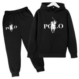 Children Autumn New Fashion Hoodie Boy Girl Toddler 3-12Y Equestrian Print Clothing Casual Top+Trousers 2P Brand Sports Coat Set