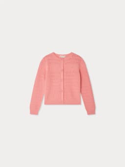 Children's Knitted Sweater 26BP Cardigan with Cherry Embroidery Wool Blend for Warmth Girls' Knitted Sweater