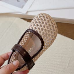 Spring Girl's Casual Shoes Mesh Hook-loop Chic Daily Kid's Flat Shoe Solid Colors Anti-slip Breathable Light Comfy Children Shoe