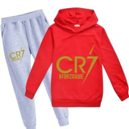 3-12 Years Spring Autumn Football CR7 Print Hoodie+Pants Suit Boy Sweatshirt 2PCS Sets Boys Pants Suits Children's Clothing.