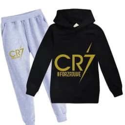 3-12 Years Spring Autumn Football CR7 Print Hoodie+Pants Suit Boy Sweatshirt 2PCS Sets Boys Pants Suits Children's Clothing.