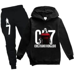 3-12 Years Spring Autumn Football CR7 Print Hoodie+Pants Suit Boy Sweatshirt 2PCS Sets Boys Pants Suits Children's Clothing.