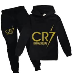 3-12 Years Spring Autumn Football CR7 Print Hoodie+Pants Suit Boy Sweatshirt 2PCS Sets Boys Pants Suits Children's Clothing.