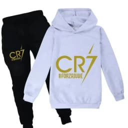 3-12 Years Spring Autumn Football CR7 Print Hoodie+Pants Suit Boy Sweatshirt 2PCS Sets Boys Pants Suits Children's Clothing.