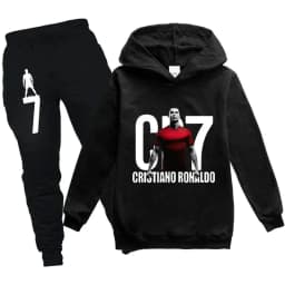 3-12 Years Spring Autumn Football CR7 Print Hoodie+Pants Suit Boy Sweatshirt 2PCS Sets Boys Pants Suits Children's Clothing.