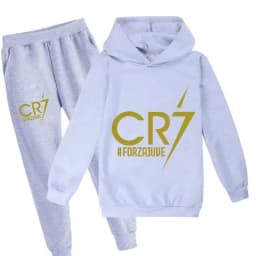 3-12 Years Spring Autumn Football CR7 Print Hoodie+Pants Suit Boy Sweatshirt 2PCS Sets Boys Pants Suits Children's Clothing.