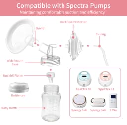 Replacement Breast Pump Parts for Spectra S1 S2 S9 Plus, Full Accessories Kit BPA-Free Silicone Breast Pump Spares