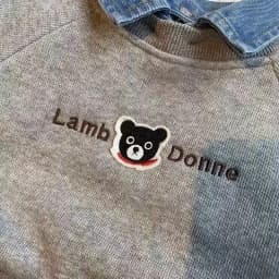 Baby Boys Girls Long Sleeve Sweatshirt 2026 Autumn Winter Children Cartoon Bear Plush Thick Denim Lapel Pullover Base Shirt Tops