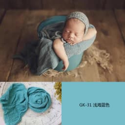 Newborn Photography Props Soft High Stretchable Cotton Seersucker Wrap Baby Posing Aid Photoshoot Props Babies Photo Accessories