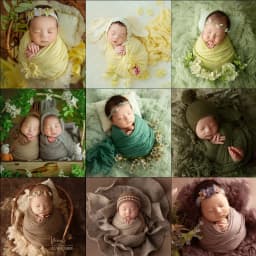 Newborn Photography Props Soft High Stretchable Cotton Seersucker Wrap Baby Posing Aid Photoshoot Props Babies Photo Accessories