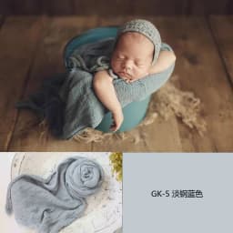 Newborn Photography Props Soft High Stretchable Cotton Seersucker Wrap Baby Posing Aid Photoshoot Props Babies Photo Accessories