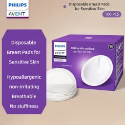 100pcs Avent Disposable Hypoallergenic Breast Pads High Absorbency Leak Proof 3D Nursing Pads For Sensitive Lactating Skin