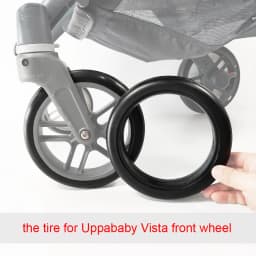 Uppababy Vista Wheel Tire For V1/ V2 Front Or Back One PU Tubeless Buggy Wheel Tyre Cover Custom Baby Stroller Accessories