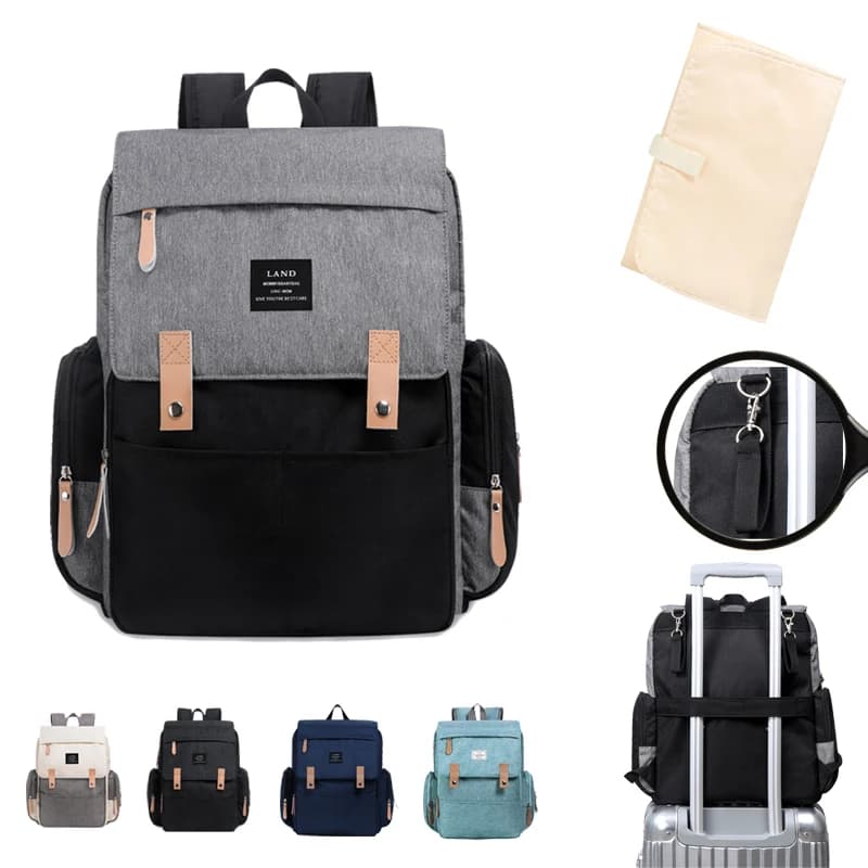 LAND Mommy Diaper Bags Landuo Mother Large Capacity Travel Nappy Backpacks with Changing Mat Convenient Baby Nursing Bags
