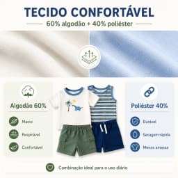 Baby Boy 4-Piece Summer Outfit Tank Top and 2 Shorts Set 60% Cotton Printed Infant Clothing 3m-24m