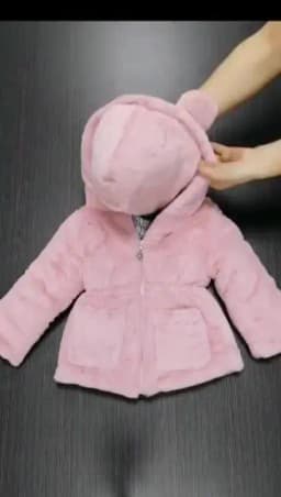 Winter Baby Kids Jacket For Girls Coats Faux Fur Thick Warm Snowsuit Hooded Parka Toddler Children Outerwear Clothing