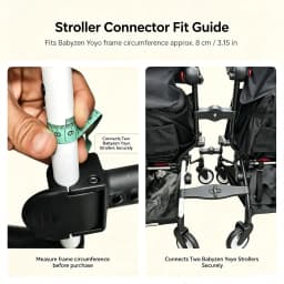 Stroller Connector for Yoyo Babyzen Strollers, Pushchair 2 In1 Dual Stroller Connector Linker