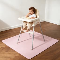 Elinfant 1 Pc Baby High Chair Splat Mat Portable Baby Dining Chair Mat Waterproof Spill Mat Anti-Slip Floor Protector Splash Mat