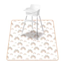 Elinfant 1 Pc Baby High Chair Splat Mat Portable Baby Dining Chair Mat Waterproof Spill Mat Anti-Slip Floor Protector Splash Mat