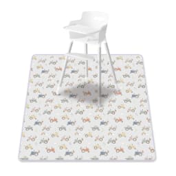 Elinfant 1 Pc Baby High Chair Splat Mat Portable Baby Dining Chair Mat Waterproof Spill Mat Anti-Slip Floor Protector Splash Mat