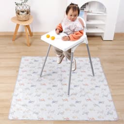 Elinfant 1 Pc Baby High Chair Splat Mat Portable Baby Dining Chair Mat Waterproof Spill Mat Anti-Slip Floor Protector Splash Mat
