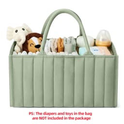 PANGDUBE Diaper Stacker Organizer Baby Diaper Bag Storage Caddy for Newborn Items Nappy Holder Nursery Bag Gift