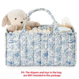 PANGDUBE Diaper Stacker Organizer Baby Diaper Bag Storage Caddy for Newborn Items Nappy Holder Nursery Bag Gift