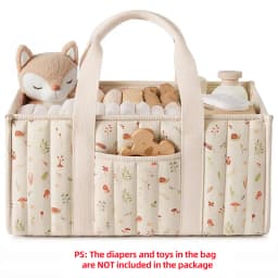 PANGDUBE Diaper Stacker Organizer Baby Diaper Bag Storage Caddy for Newborn Items Nappy Holder Nursery Bag Gift