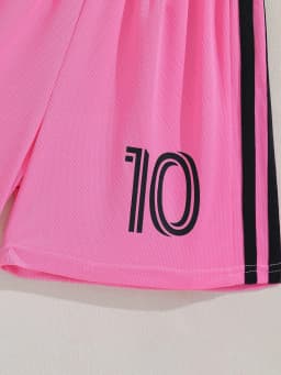 Kids And Teens Lightweight Quick-Dry Soccer Uniform Set for Sports Outdoor Wear Fixed Number 10 Back Name Personaliz