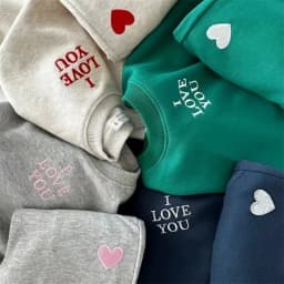 TZ2489 Korean Style Spring Autumn Children's Clothing Set with Letter Heart Design Comfortable Sweatshirt And Sweatpants
