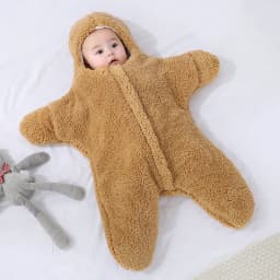 0-6 Month Baby Sleeping Bags Starfish Shape Autumn Winter Soft Newborn Wrap Blanket Swaddling Warm Cotton Sleepsack for Babies