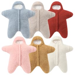 0-6 Month Baby Sleeping Bags Starfish Shape Autumn Winter Soft Newborn Wrap Blanket Swaddling Warm Cotton Sleepsack for Babies