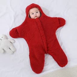 0-6 Month Baby Sleeping Bags Starfish Shape Autumn Winter Soft Newborn Wrap Blanket Swaddling Warm Cotton Sleepsack for Babies