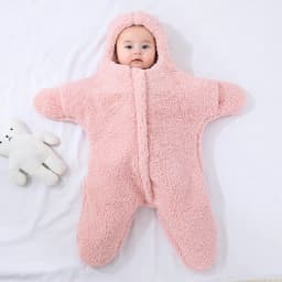 0-6 Month Baby Sleeping Bags Starfish Shape Autumn Winter Soft Newborn Wrap Blanket Swaddling Warm Cotton Sleepsack for Babies