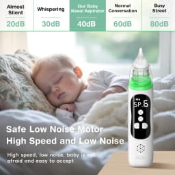 MAMIJOY Electric Nasal Absorber Silent Baby Obstruction Rhinitis Cleaner Nasal Aspirator Nasal Mucus Cleaning Tool Fro Newborn