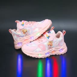 Girls' Cute and Fashionable Cartoon Princess Casual Shoes Led Wings Comfortable Sneakers