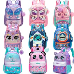 1pc Cute 13 Inch Animal Backpack Kindergarten Outdoor Sports Little Girl with Small Pendant
