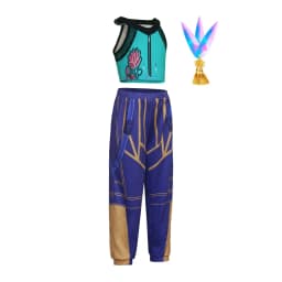 Girl Singer Band Performance Uniform Dance Costume 2Pcs Lotus Print Sleeveless Vest Elastic Waist Trousers 80s Streetwear Outfit
