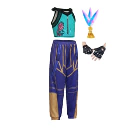 Girl Singer Band Performance Uniform Dance Costume 2Pcs Lotus Print Sleeveless Vest Elastic Waist Trousers 80s Streetwear Outfit