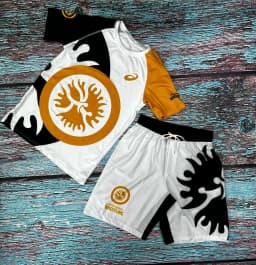 2026 New Men's Kids United World Wrestling Sports Set Black White Quick Drying MMA Training T-shirt & Shorts Combat Suit
