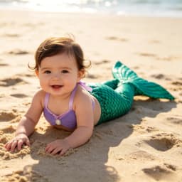 Newborn Mermaid Photography Baby Summer Swimsuit Photo Prop Cute Style Shooting Outfit Studio Posing Photoshoot Dress Accessory