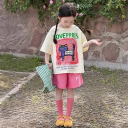 2026 New Children's casual Set Summer fashion girls' sporty short-sleeved shorts summer wear 4-14Years old girls