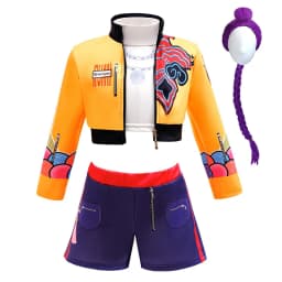 Girls Kids Idol Singer Stage Performance Costume Set Hip Hop Cosplay Outfit Jacket Top Shorts Skirt for Talent Show Party