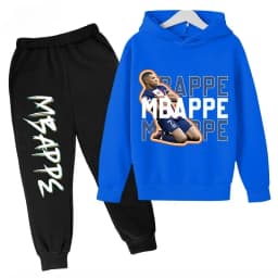 2026 Autumn Mbappé Printed Children's Hoodie Suit Sweatshirt Pants Two-piece Suit Boys and Girls Outdoor Sportswear Baby Clothes