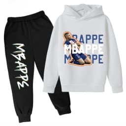 2026 Autumn Mbappé Printed Children's Hoodie Suit Sweatshirt Pants Two-piece Suit Boys and Girls Outdoor Sportswear Baby Clothes